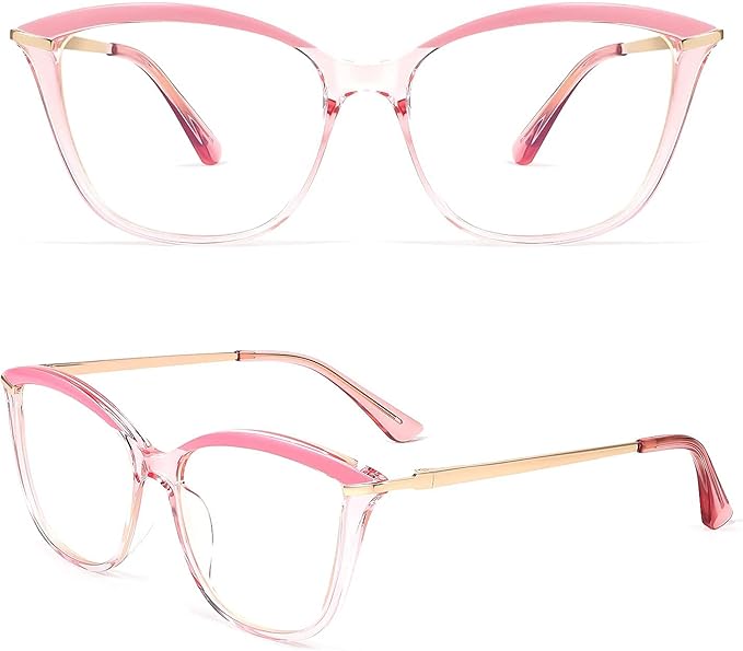FEISEDY Blue Light Blocking Glasses Computer Glasses Women Men Cateye TR90 Frame B2772