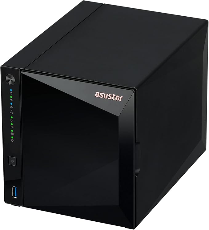 Asustor AS3304T 4 Bay NAS Quad-Core CPU, 2.5Gbe Port, 2GB DDR4 + 24TB HDD (Four 6TB HDD Included)