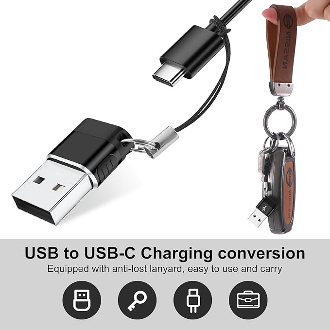 USB to USB C Adapte 6-Pack,Type C Female to A Male,USB A to C Adapter Type-C Charger Cable Converter for iPhone 17 16 15 14 Plus Pro Max,iPad Pro Air 4 Mini 6,Samsung S25 S24 S23
