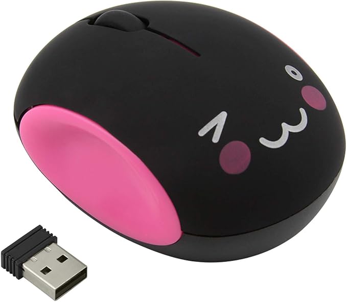 3C Light 2.4GHz Wireless Cute Small Silent Portable Mini Rechargeable Optical Mouse - 3 Buttons, Cordless for Laptop, Desktop, PC, Notebook (Red)