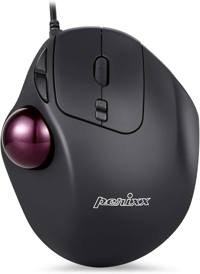 Perixx Wired USB Ergonomic Split Keyboard with Trackball Mouse