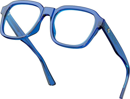 VISOONE Oversized Square Blue Light Blocking Glasses Fashion Computer Eyewear for Women and Men BENNETT
