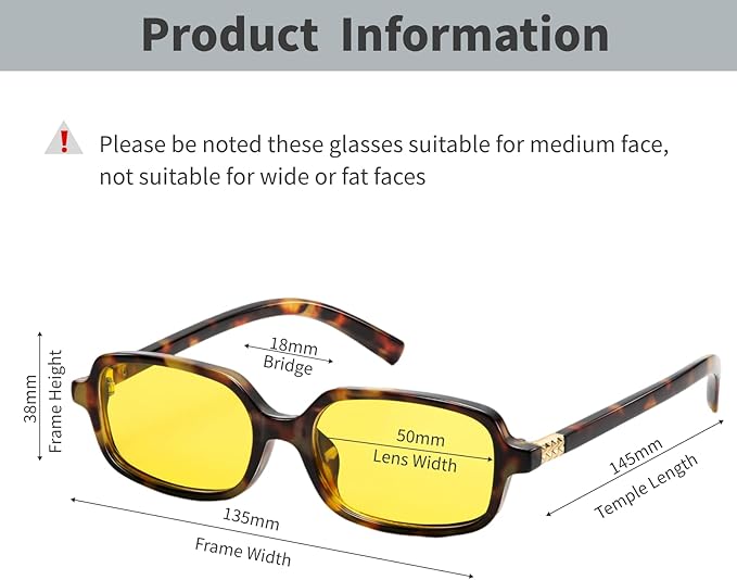 Retro Rectangle Blue Light Blocking Glasses for Women 90s Fake Eyeglasses Y2K Fashion Computer Glasses Tortoise Frame