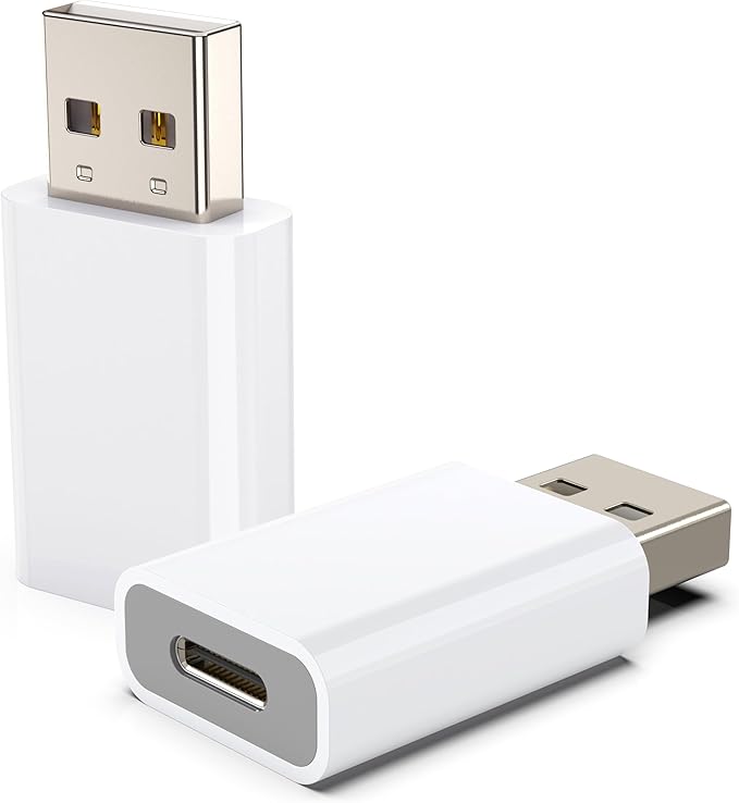 USB to USB C Adapter for iPhone Air 17 Pro Max,USB-C Female to USB Male Charger Converter for Apple MagSafe Watch 11/10/9/8/7/SE/Ultra,Car,iPhone 16 15 Mini Pro Max,Galaxy S20-26,Pixel,CarPlay