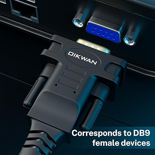 USB to Serial Adapter, USB 2.0 to RS232 Serial DB9 Male 9-Pin Adapter Cable with FT232 Chip-6Feet. NOT Used for VGA Monitor.
