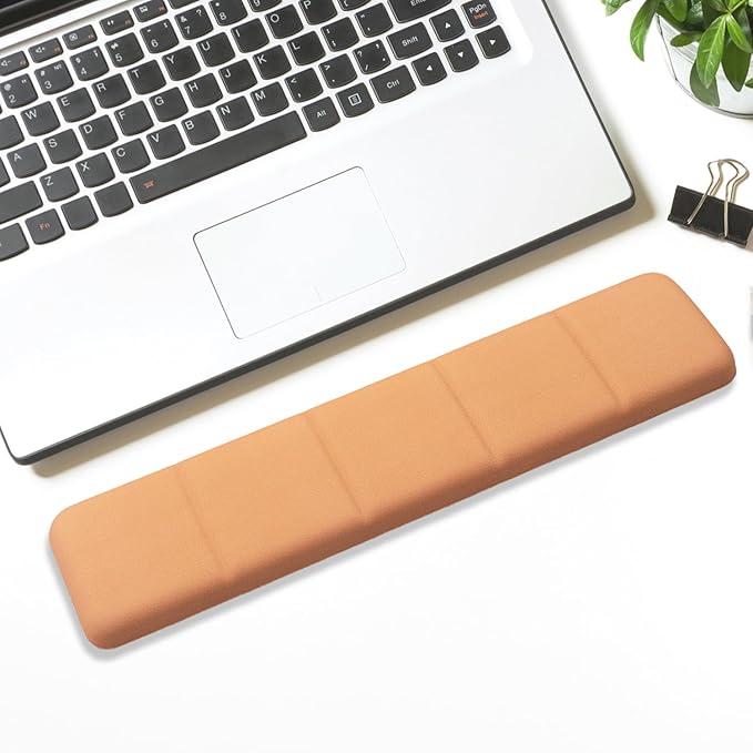 Ergonomic Keyboard Wrist Rest - Keyboard Wrist Cushion with Non-Slip Base, Brown Cute Wrist Rest Support for Keyboard, Laptop, Mac,Typing