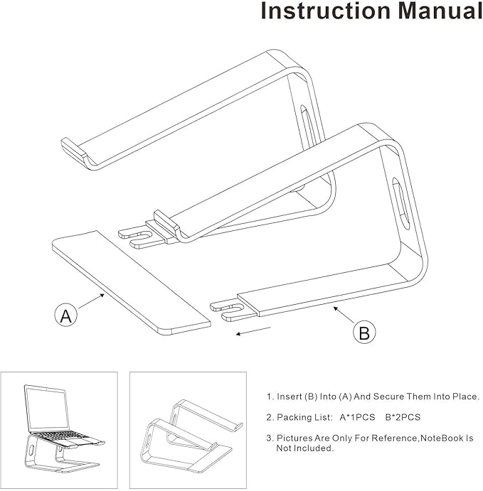 Cenawin Laptop Stand, Ergonomic Aluminum Laptop Mount Computer Stand, Detachable Laptop Riser，Notebook Holder Stand All 10-17.3" Laptops(Rose Gold)