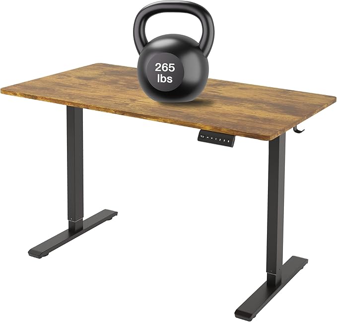 Dual Motor Standing Desk Frame, Electric Adjustable Legs, Workstation Desk Base, Sit stand desk frame, 3 Memory Height Settings, with Cable Management Tray, Headphone Hook