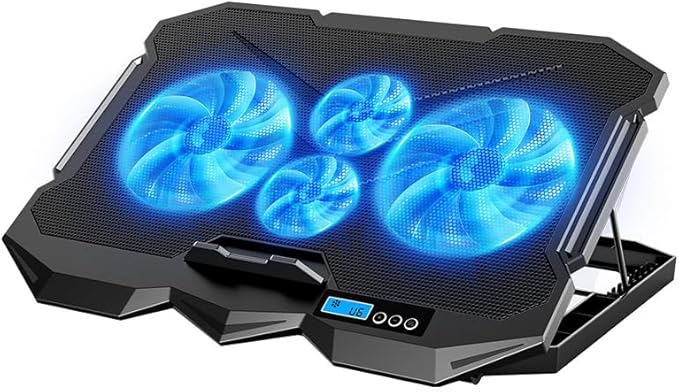 Laptop Cooling pad for Asus ROG Zephyrus G14 Gaming laptops, Laptop Cooler with 4 Fans, LCD Display Screen, 4 Height, 2 USB-A Port Laptop Stand