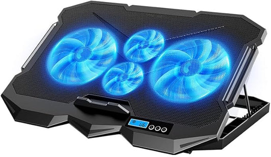 Cooling pad for Hp Victus 15.6 inch Gaming Laptop Gaming laptops, Laptop Cooler with 4 Fans, LCD Display Screen, 4 Height, 2 USB-A Port Laptop Stand
