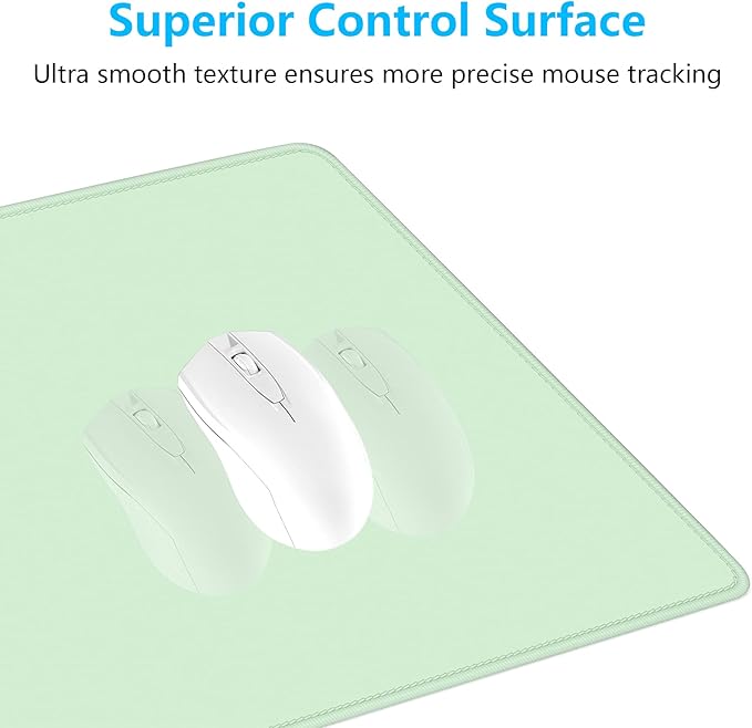 Dapesuom Large Mouse Pad, Extended Gaming Mouse Mat with Stitched Edges, Full Size Desk Mats with Non-Slip Base, Computer Big Desktop Keyboard Pad for Gamer, Laptop, Office, 23.6 x 11.8 In, Lake Green