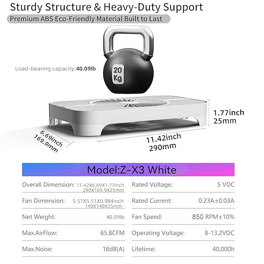 X3 USB Cooling Fan, 18dB Ultra-Quiet 140mm USB PC Fan with Built-in Cable & One-Touch Switch for Router, Receiver, Amplifier, DVR, PlayStation, Xbox, Computer Cabinet Electronics Cooling