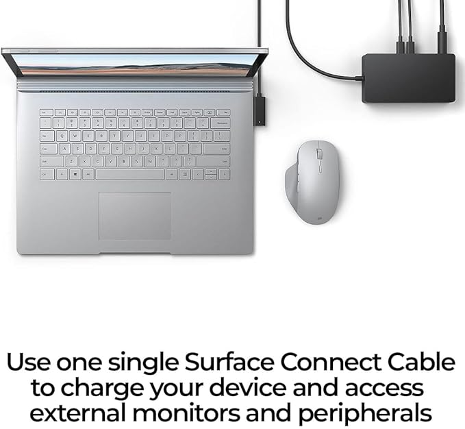 Microsoft Surface Dock 2 Docking Station Bundle - Surface Pro Docking Station Compatible with Surface Pro 7, 7+, 8, 9 (with 5G), Surface Laptop 3, 4, 5, and Surface Book 3 (13" & 15") (Renewed)