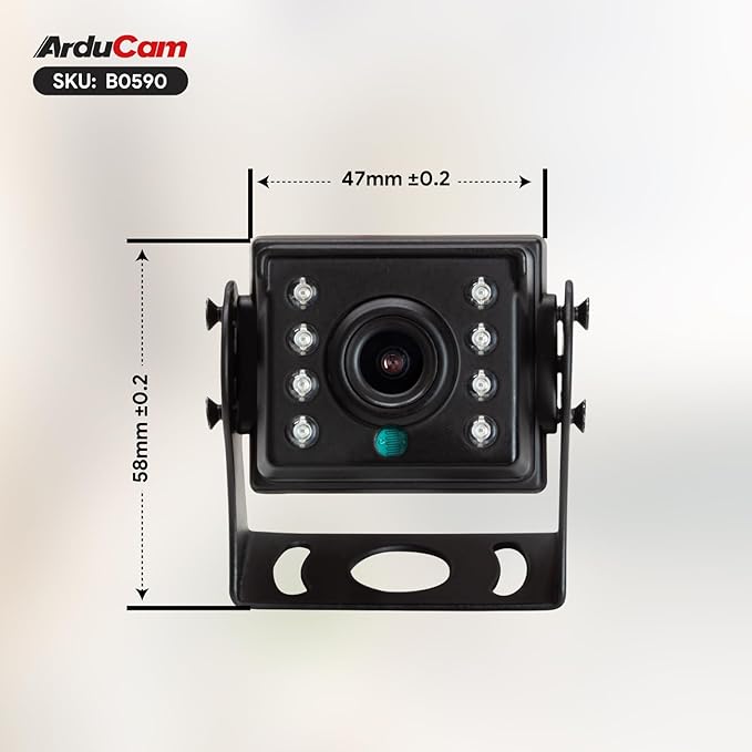 Arducam 2MP Day & Night Vision USB Camera Module, 1080P Automatic IR-Cut Switching USB 2.0 Webcam, with 850nm IR LEDs for Windows, Linux, Android and Mac OS