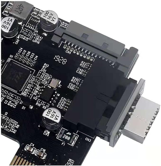 USB Front Panel Adapter, Vertical USB 3.1 Front Panel Socket Key-A Type-E to 3.0 19/20Pin Header Adapter
