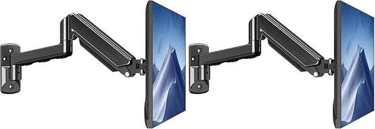 MOUNTUP Single Monitor Wall Mount for Max 32 Inch Computer Screen, Fully Adjustable Monitor Arm, Wall Mount Monitors Holder Support 4.4-19.8lbs Display, VESA Bracket Fit 75x75mm, 100x100mm (Pack of 2)