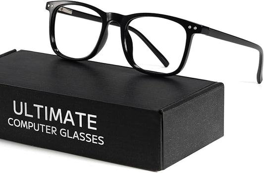 TIJN Sleep Glasses Blue Green Light Blocking Dual AR Coatings Amber Lens for Computer Gaming Screen Fatigue & UV Protection