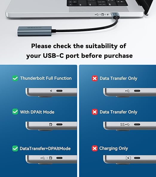QGeeM USB C to HDMI Adapter 4K@60Hz,Type-C Thunderbolt 3/4 to HDMI Adapter Converter,Compatible for MacBook Pro,iPhone16 Max Plus,iPad Air,XPS,Galaxy S24Ultra,iMac Mini Etc.-2 Pack