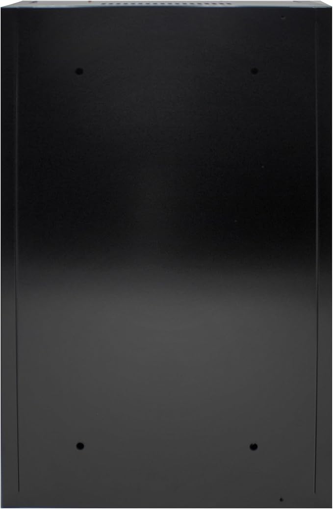 Electriduct 2U Wall Mount Rack Enclosure Network Cabinet Solid Door Black Powder Coated Steel with Lock