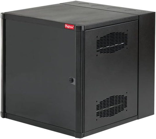 Hoffman/nVent - EWMS242436 - ACCESSPLUS Wall Mount Cabinet, Steel, Double-Hinged, 12 RU, 12 ga, Black, 23.6 x 24.41 x