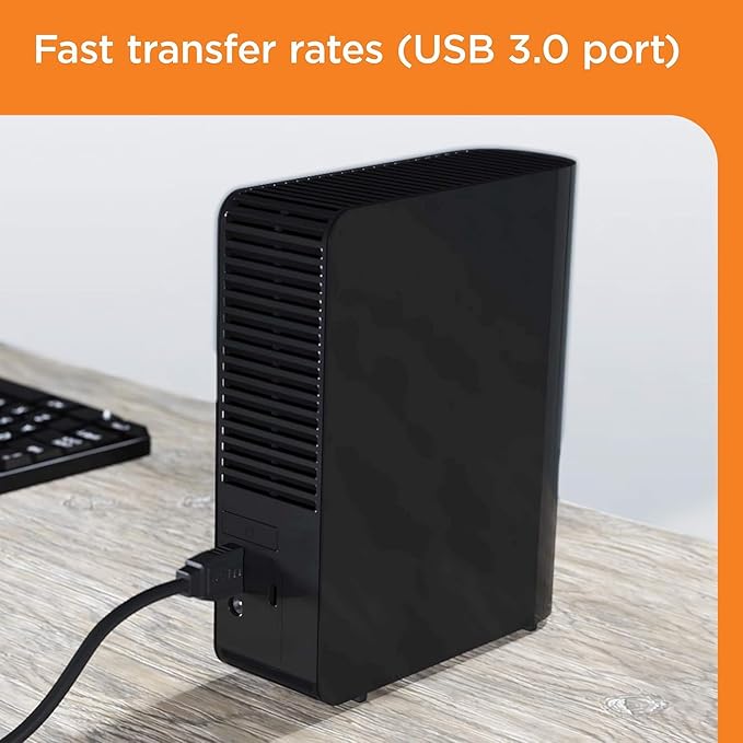 Western Digital WD 26TB Elements Desktop External Hard Drive, USB 3.0 External Hard Drive for Plug-and-Play Storage - WDBWLG0260HBK-NESN