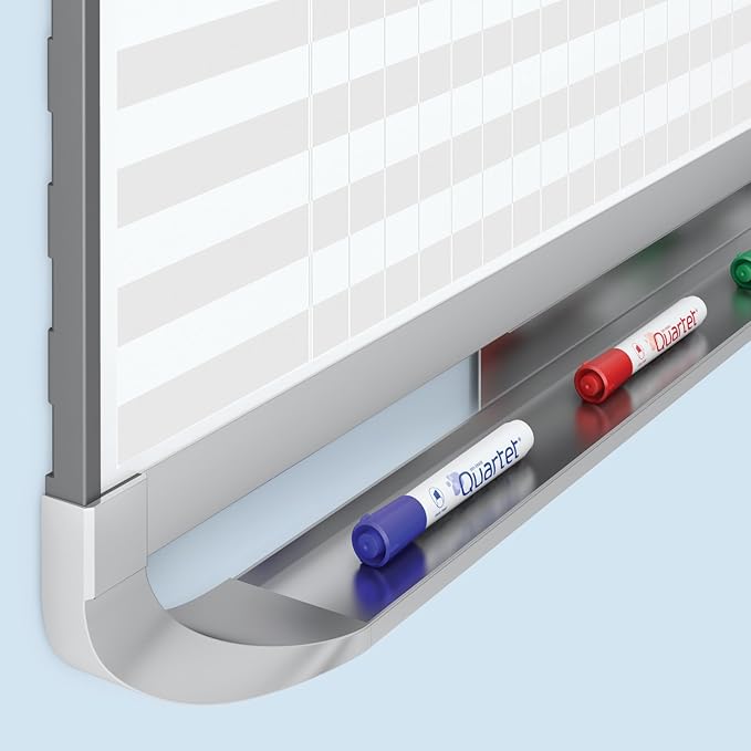 Quartet Prestige 2 Magnetic Total Erase Project Planner, 3 x 2 Feet Board with 16 Row/29 Column Chart (PP32P2)