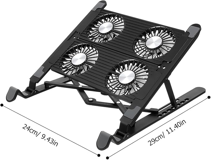 ARTIBETTER Laptop Cooling Pad Height and - Design Four Fans for Efficient Heat Dissipation Compatible Various Laptop for Use