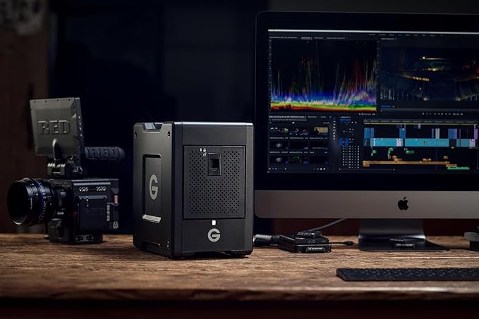 SanDisk Professional 96TB G-RAID Shuttle 4 - Enterprise-Class 4-Bay External Hard Drive, Thunderbolt 3 and USB-C, Transportable, Hardware RAID - SDPH34H-096T-NBAAB