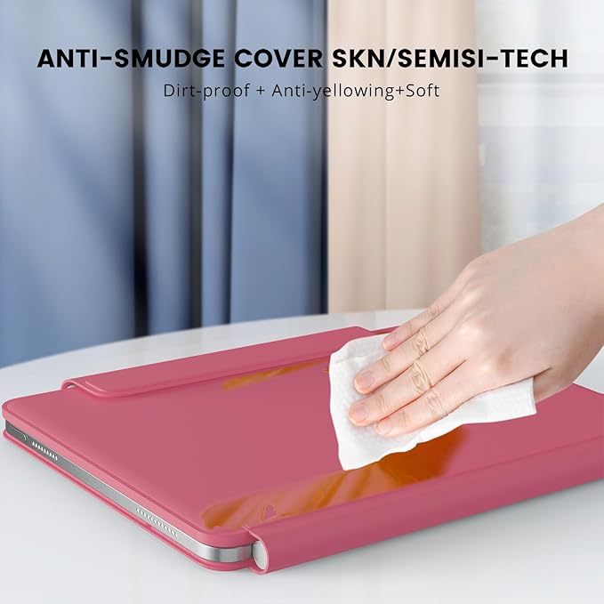 for iPad 11th(A16, 2025)/10th Generation Case with Keyboard, Magic Keyboard 2022, Springy Backlit Keys, Stain-Resistant Surface, Multi-Touch Trackpad, Hot Pink