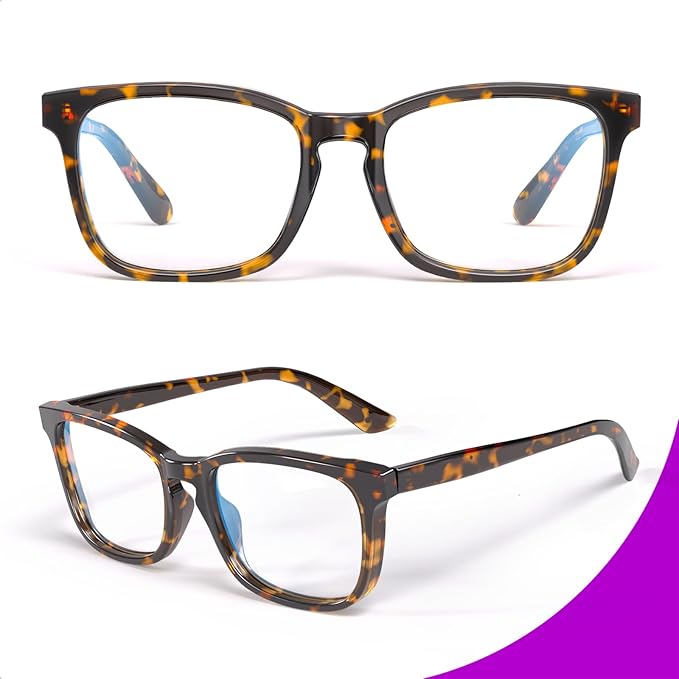 VISOONE Blue Light Blocking Glasses Square with Anti Computer Glare for Gaming Women and Men MONTANA