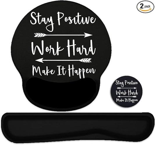 Lateefah Mouse Pad with Wrist Rest, 3-in-1 Gaming Mouse Pad, Keyboard Wrist Rest, Ergonomic Memory Foam Mousepad with Wrist Support for Computer Keyboard