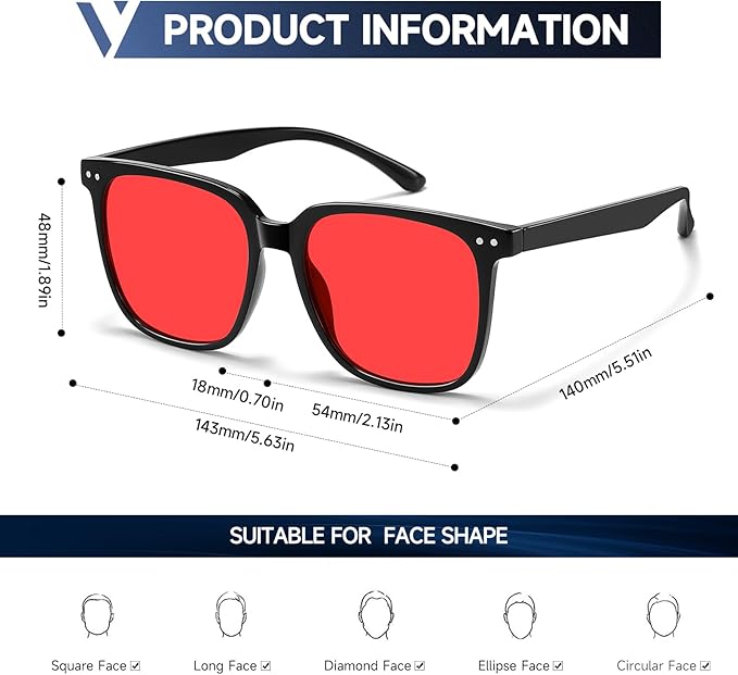 Oversized Square Blue Light Blocking Glasses for Women and Men - Gaming & Computer Anti-Fatigue
