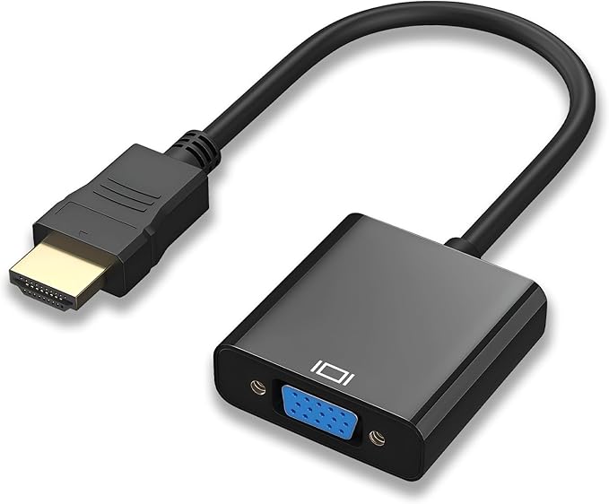 Wanme HDMI to VGA Adapter, High-Speed HDMI to VGA Converter Adapter (Male to Female) for Computer, Laptops, PC, Monitors, Projectors, TVs, Gaming Consoles & More (Black)