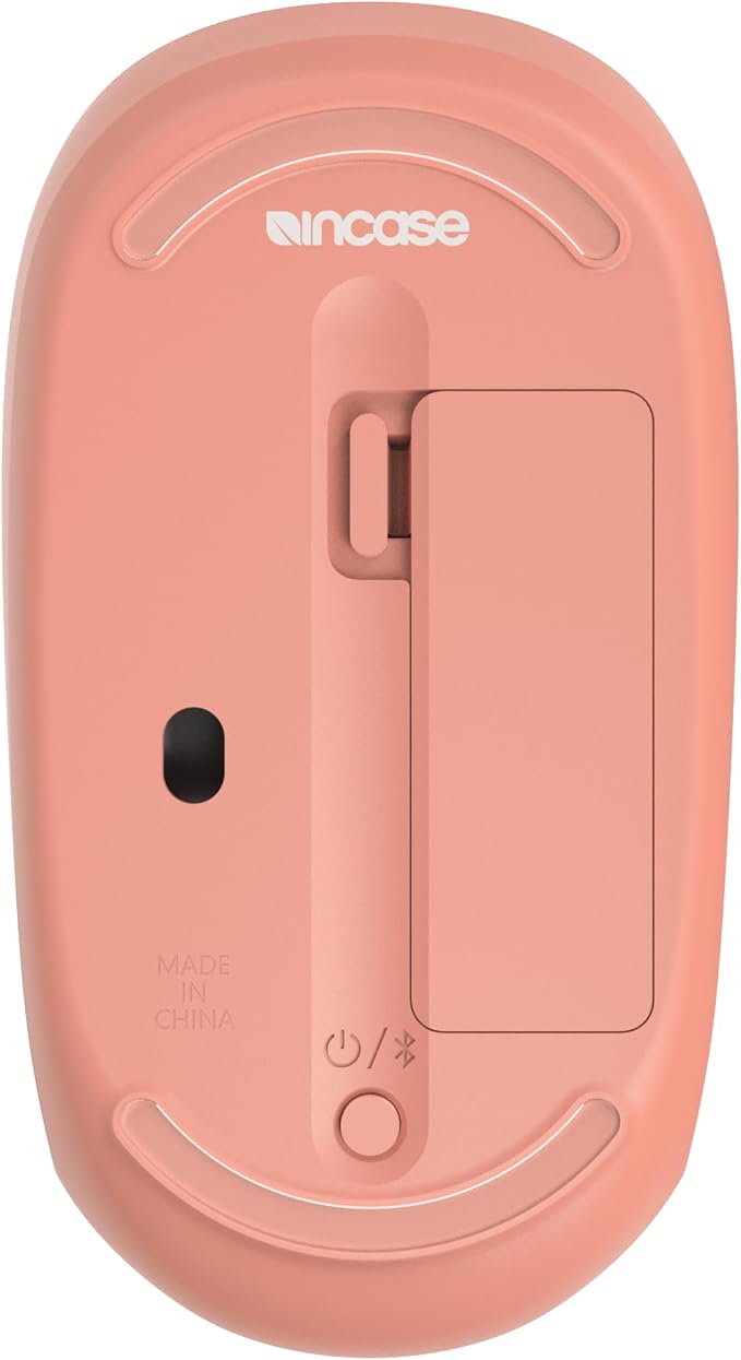 Incase Bluetooth Mouse - Designed by Microsoft - Compact, Comfortable, Right/Left Hand Use, 4-Way Scroll Wheel, Wireless Bluetooth Mouse for PC/Laptop/Desktop, Mac/Windows Computer (Peach)