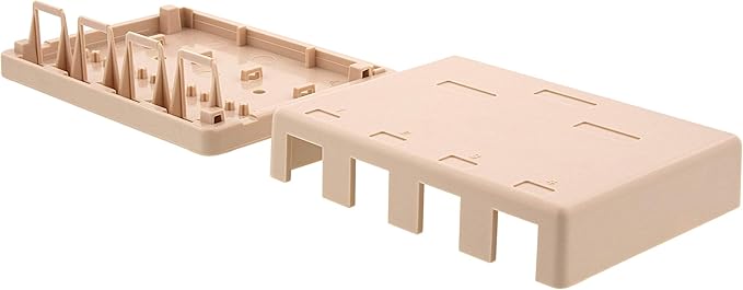Networx® 4-Port Ethernet Keystone Jack Surface Mount Box, Unloaded, Ivory