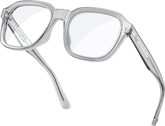 VISOONE Oversized Square Blue Light Blocking Glasses Fashion Computer Eyewear for Women and Men BENNETT