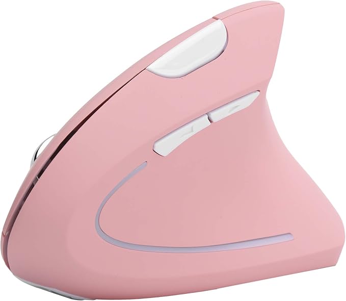 Hilitand Ergonomic Vertical Mouse, 2.4G Optical Game Mouse, RGB Backlight, Adjustable 4-Level 2400DPI, 6 for PC/Laptop Desktop()