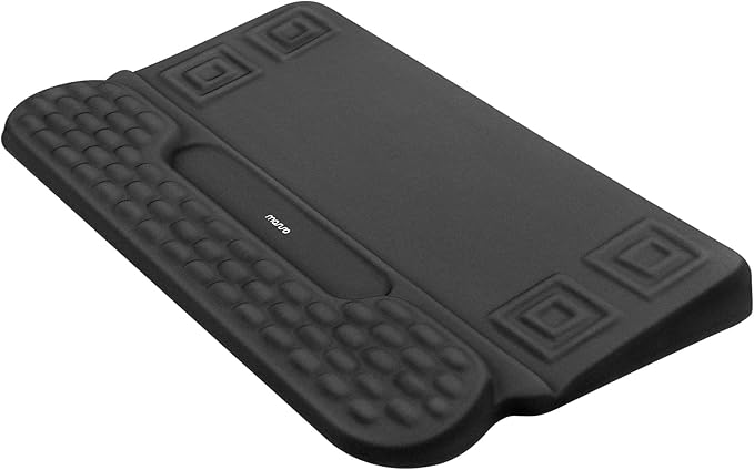 MOSISO Wrist Rest with Keyboard Stand, 3-in-1 Ergonomic Keyboard Riser Holder Lifter Tray with Wrist Pad&Pen Slot, Non-Slip Base Pain Relief&Easy Typing Pad with Memory Foam for Home Office, Black