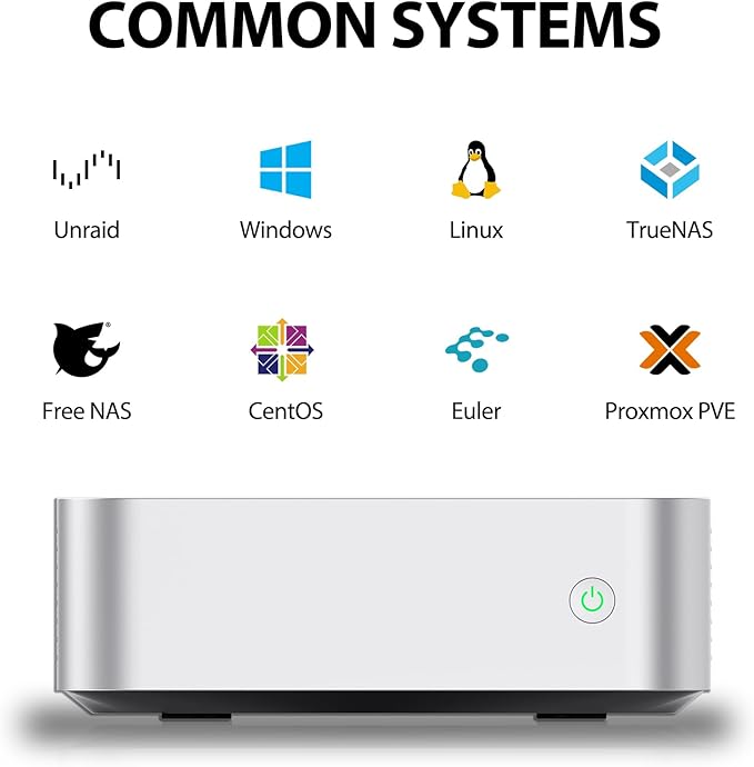 Aiffro K100 All-SSD NAS Storage | Intel N100 | 8GB LPDDR5 4800MHz | 4 Bays 2280 M.2 SSD Up to 16TB | 2.5GbE RJ45 | Mini Pocket NAS | Set for Truenas, Freenas, Unraid, Windows, OMV
