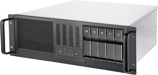 SilverStone Technology RM41-H08 4U Rackmount Server Case with 5 x 3.5 Hot-Swappable Bay and 3 x 5.25 Bays with USB 3.1 Gen 1 RM41-H08-x