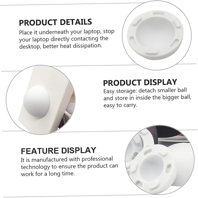 ARTIBETTER 4pcs Laptop Cooling Pad Silicone Laptop Stand Portable Heat Dissipation Support for Compatible Easy to Install Stable and