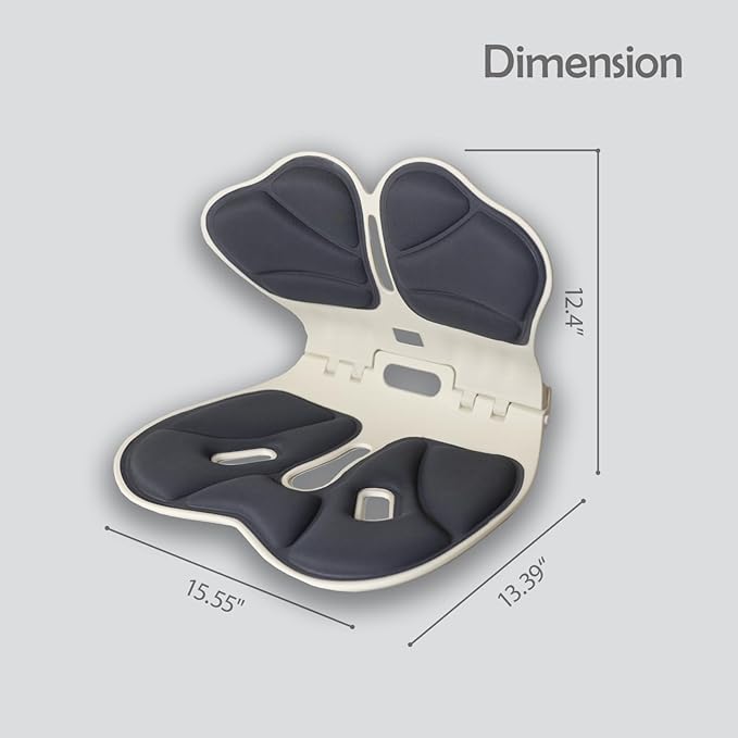 Lumbar Ergonomic Support for Office Chair Back Lumbar Support Ergonomic Back Support Pad Suitable for Office Chairs Grey