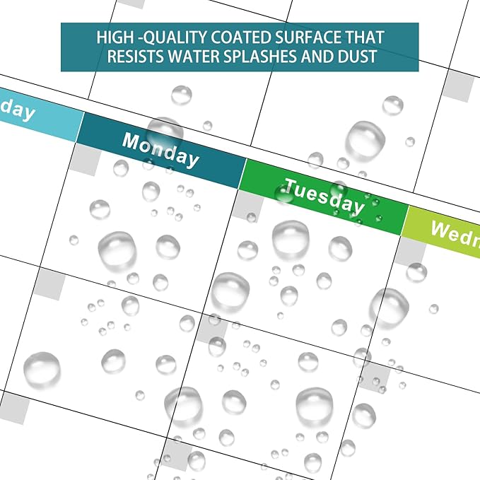 Dry Erase Calendar for Wall 24" x 36" - Undated 3 Month Wall Calendar Dry Erase Reusable Whiteboard Calendar, Vertical Erasable Monthly Planner for Home Office School Planning