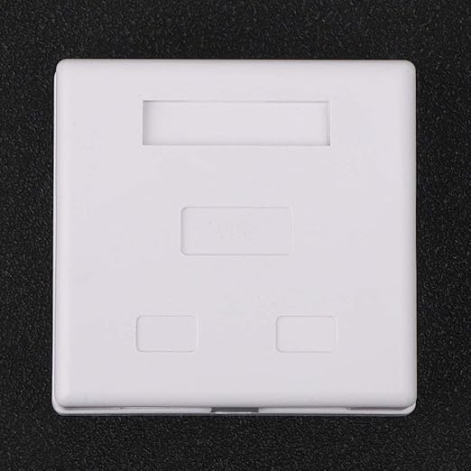 Double Port Desktop Network Module Box Shielded Cat 6 RJ45 8P8C Integrated Housing for Category 5 and Category 6 Multimedia Components Polycarbonate Shell Phosphor Bronze Contacts