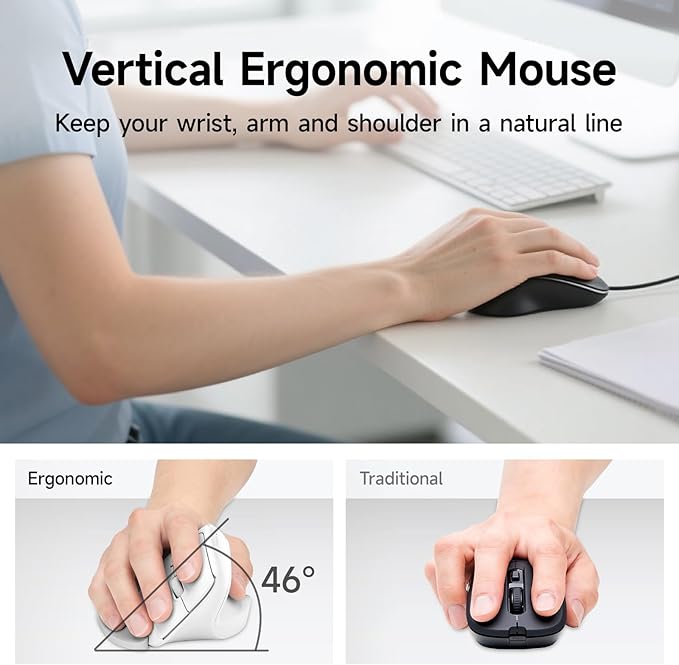 SANWA Wireless Ergonomic Mouse for Large Hands, Silent Click Vertical Mice with Removable Wrist Rest, 1000-4000 DPI, 3-Device (2.4G + 2 Bluetooth 5.4), Compatible with Mac, Windows, Laptop, PC, White