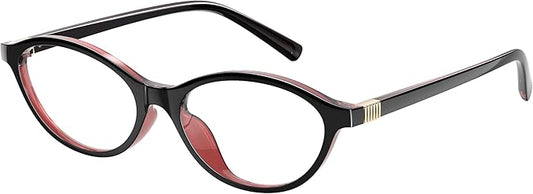Blue Light Glasses for Woman - Fashion Small Oval Frame Blue Light Blocking Glasses for Gaming/Cumputer