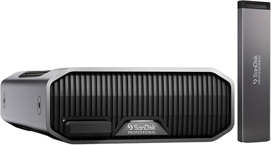 SanDisk Professional 12TB G-Drive Project Thunderbolt 3 External Hard Drive for Content Creators and Professionals - High-Speed Data Storage Solution Bundle with PRO-Blade SSD Mag 2TB (2 Items)