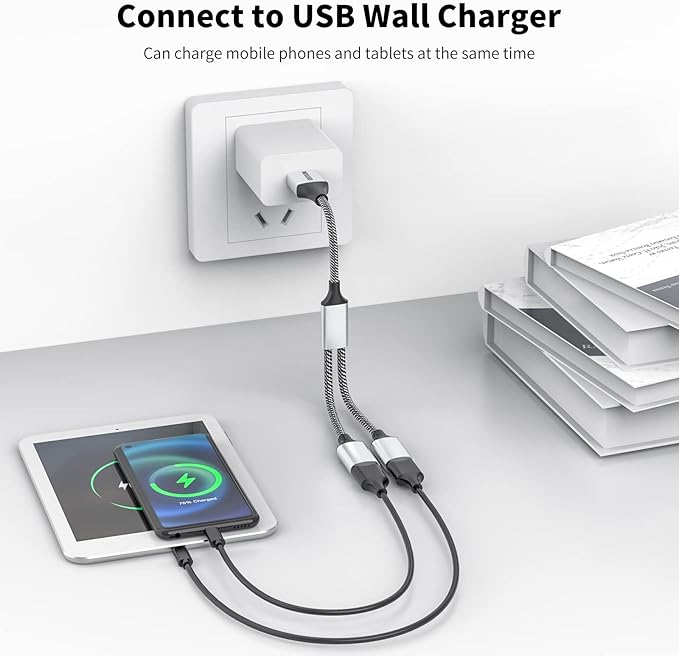 MOGOOD USB 2.0 Adapter, Dual USB Port Extender Hub for Laptop/Mac/Tesla Model 3 Charging/Data Transfer