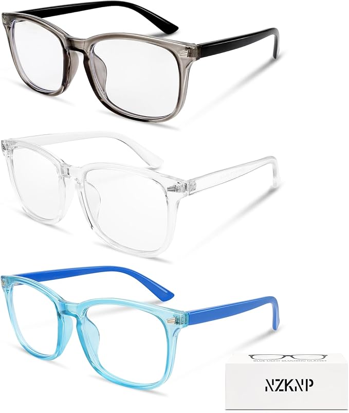 NZKNP Blue Light Glasses for Woman Men,Blue Light Blocking Glasses,Clear Glasses