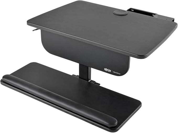 Tripp Lite Sit Stand Desktop Workstation, Adjustable Standing Desk with Clamp (WWSSDC)